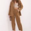 Brown Corduroy Trousers in Pants, Trousers, Shorts with Cotton and Spandex