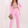 Pink Corduroy Trousers in Pants, Trousers, Shorts with Cotton and Spandex
