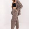 Beige Corduroy Trousers in Pants, Trousers, Shorts with Cotton and Spandex