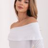 White Blouse in Women`s Blouses, Tunics with Cotton and Spandex