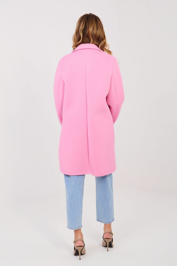 Pink Coat in Women`s Coats, Jackets with Spandex and Polyester