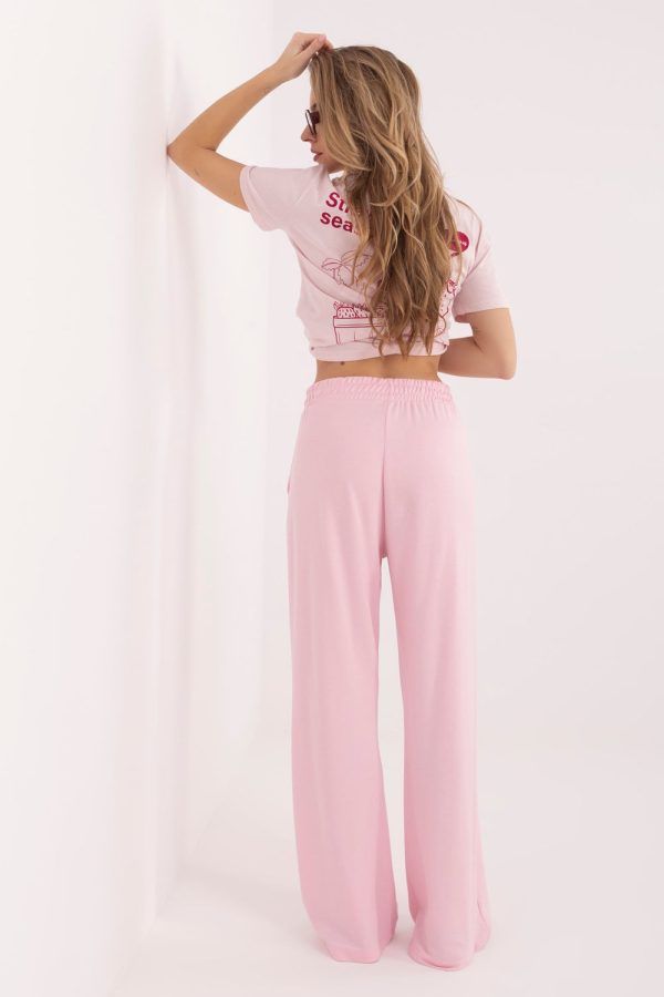 Pink Tracksuit Trousers in Pants, Trousers, Shorts with Spandex and Viscose