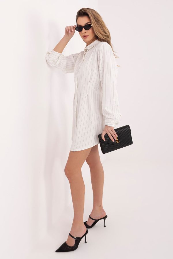 Beige Daydress in Day Dresses with Spandex, Polyester and Viscose