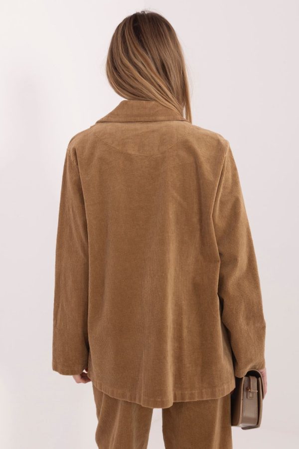 Brown Jacket in Jackets, Vests For Women with Cotton and Spandex