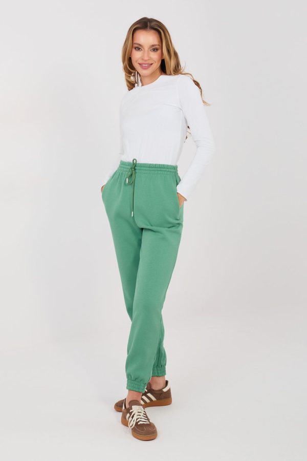 Green Tracksuit Trousers in Pants, Trousers, Shorts with Cotton and Polyester