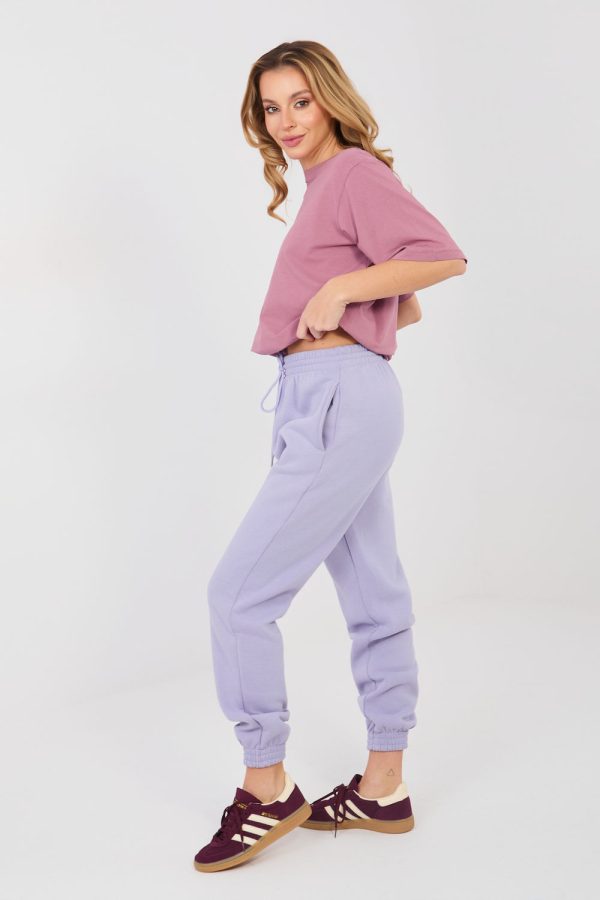 Violet Tracksuit Trousers in Pants, Trousers, Shorts with Cotton and Polyester