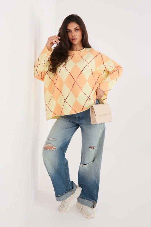 Orange Sweatshirt in Sweatshirts For Women with Cotton and Polyester
