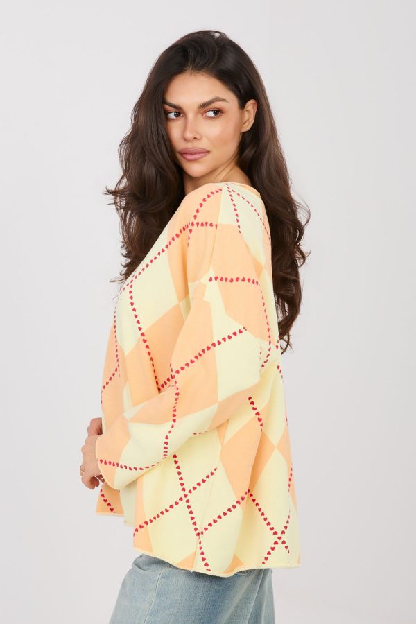Orange Sweatshirt in Sweatshirts For Women with Cotton and Polyester