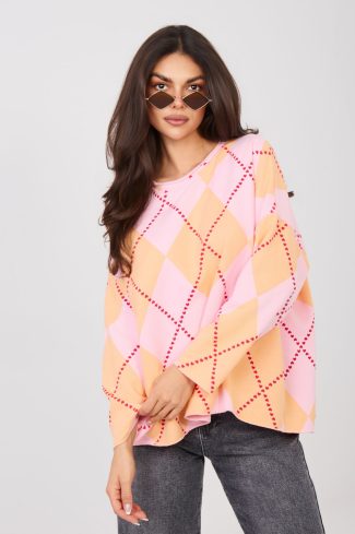 Pink Sweatshirt in Sweatshirts For Women with Cotton and Polyester