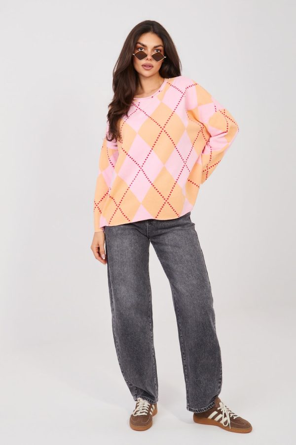 Pink Sweatshirt in Sweatshirts For Women with Cotton and Polyester