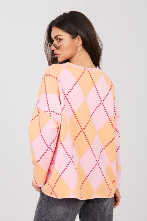 Pink Sweatshirt in Sweatshirts For Women with Cotton and Polyester