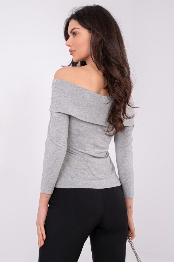 Grey Blouse in Women`s Blouses, Tunics with Viscose