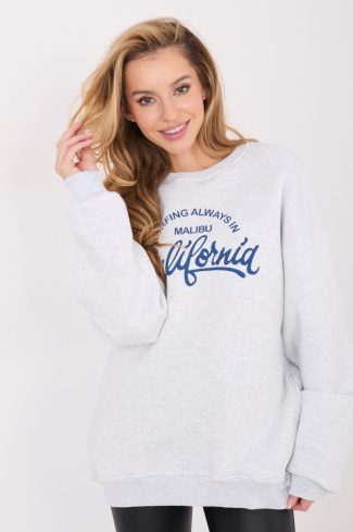Grey Sweatshirt in Sweatshirts For Women with Cotton and Spandex
