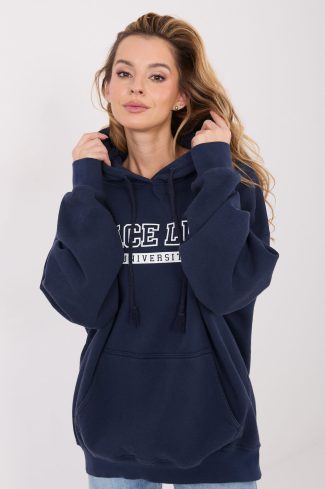 Navy Blue Sweatshirt in Sweatshirts For Women with Cotton