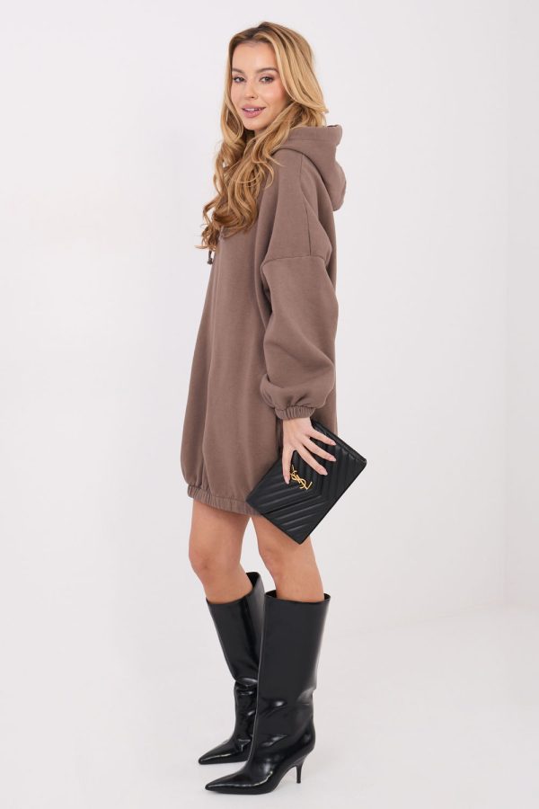 Beige Daydress in Day Dresses with Cotton and Spandex