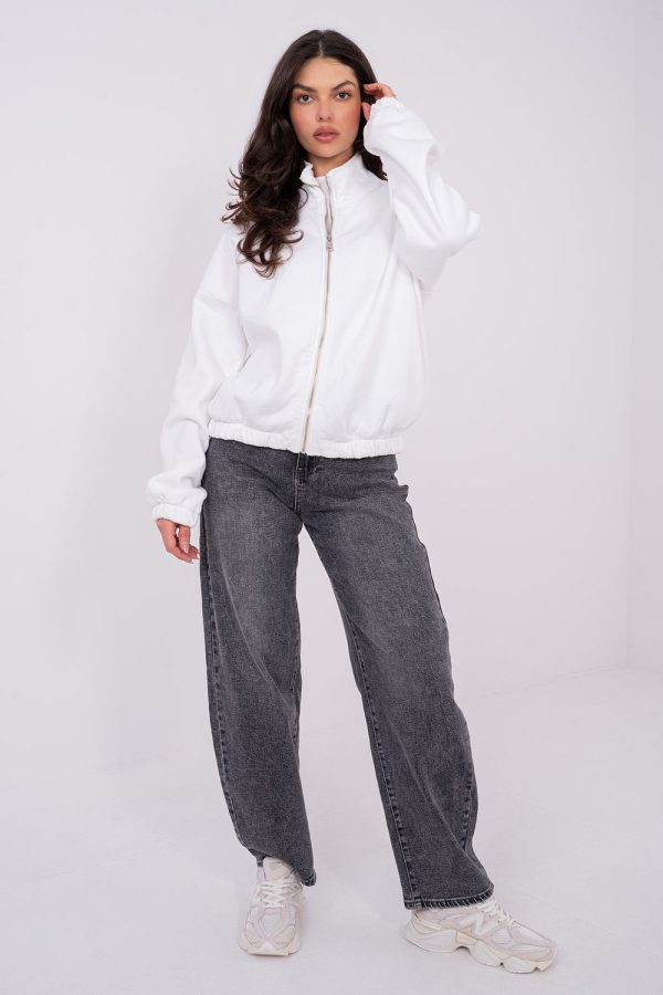 Beige Sweatshirt in Sweatshirts For Women with Cotton and Spandex
