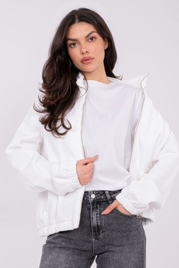 Beige Sweatshirt in Sweatshirts For Women with Cotton and Spandex