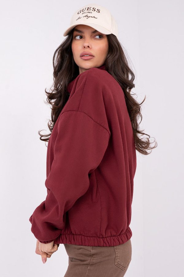 Red Sweatshirt in Sweatshirts For Women with Cotton and Spandex
