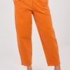 Orange Corduroy Trousers in Pants, Trousers, Shorts with Cotton and Spandex