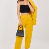Yellow Corduroy Trousers in Pants, Trousers, Shorts with Cotton and Spandex