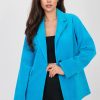 Blue Jacket in Jackets, Vests For Women with Cotton and Spandex