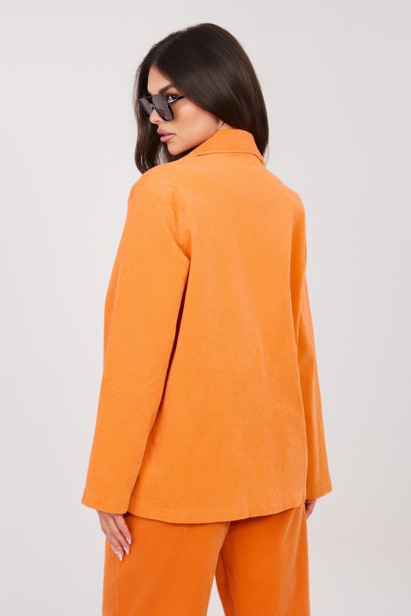 Orange Jacket in Jackets, Vests For Women with Cotton and Spandex