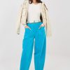 Blue Corduroy Trousers in Pants, Trousers, Shorts with Cotton and Spandex