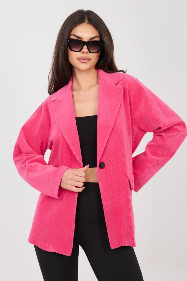 Pink Jacket in Jackets, Vests For Women with Cotton and Spandex