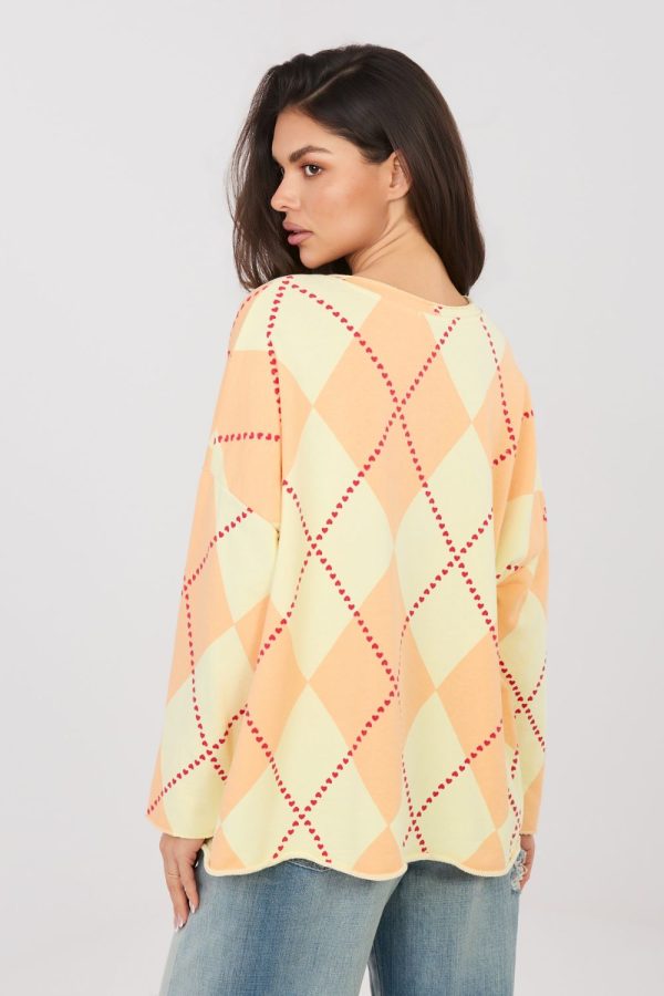 Orange Sweatshirt in Sweatshirts For Women with Cotton and Polyester