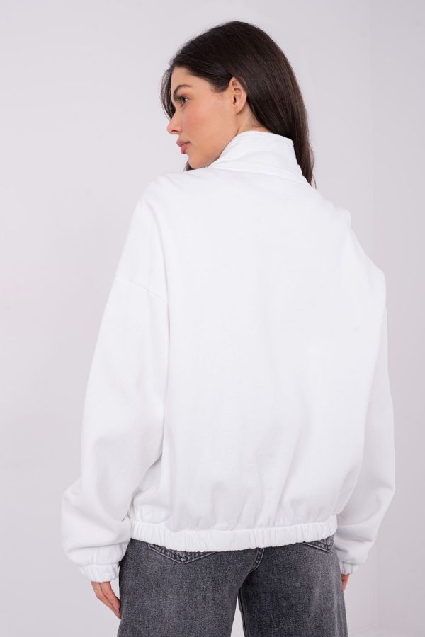Beige Sweatshirt in Sweatshirts For Women with Cotton and Spandex