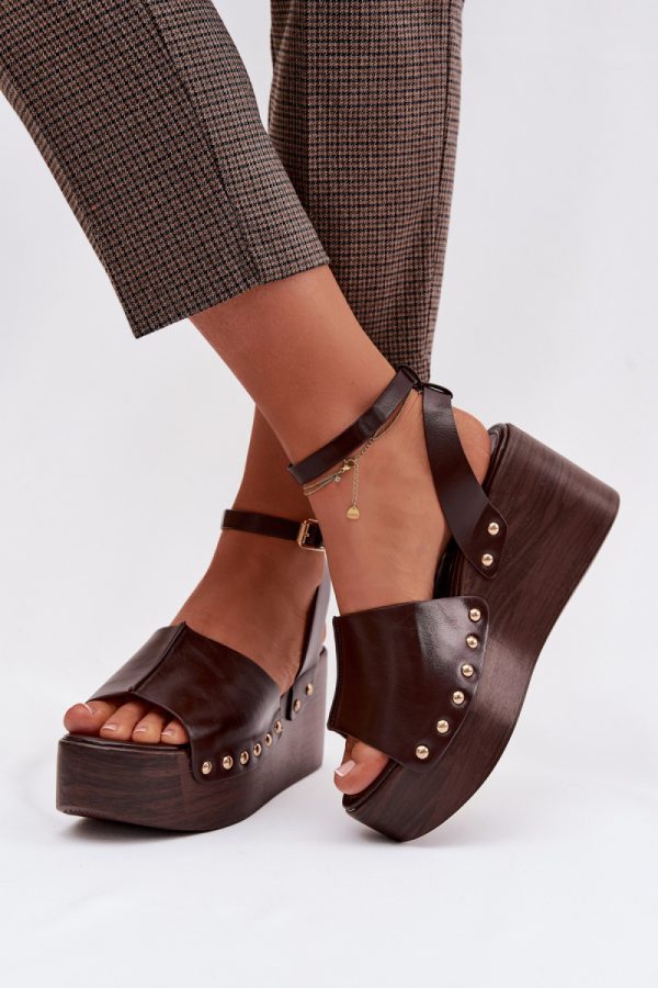 Brown Buskin in Sandals & Flip-Flops For Women with Fabric, Footbed and Heel Height