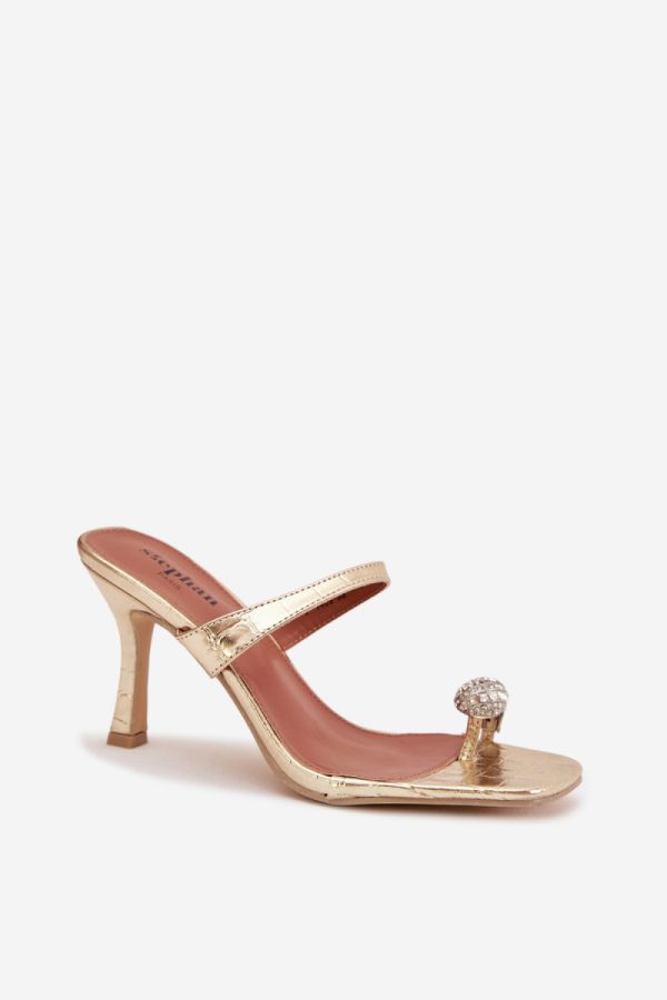 yellow Heeled sandals model 225132 Step in style