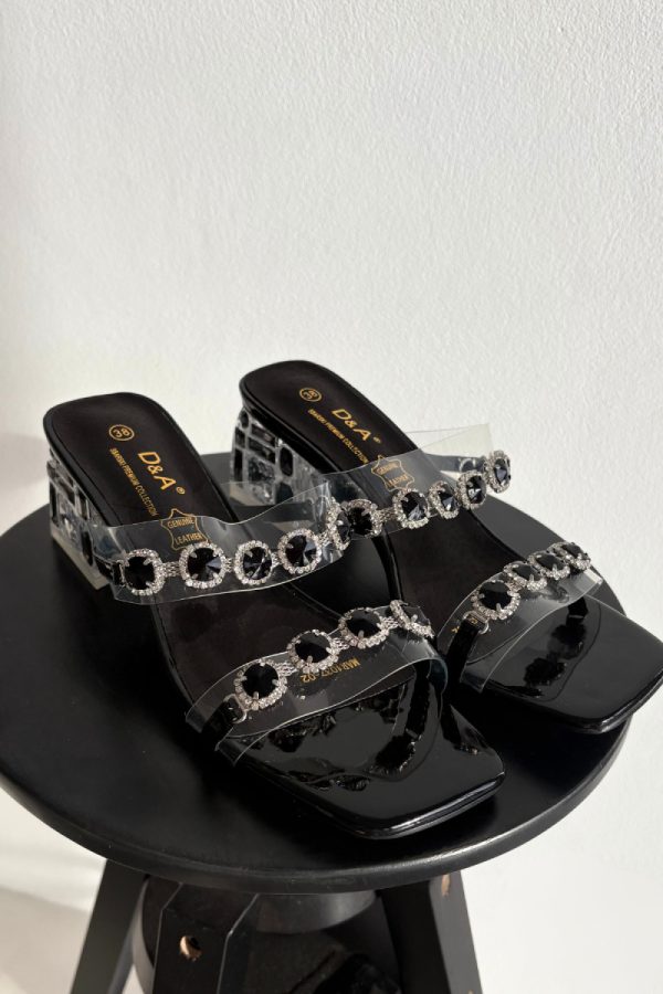 black Heeled sandals model 225138 Step in style