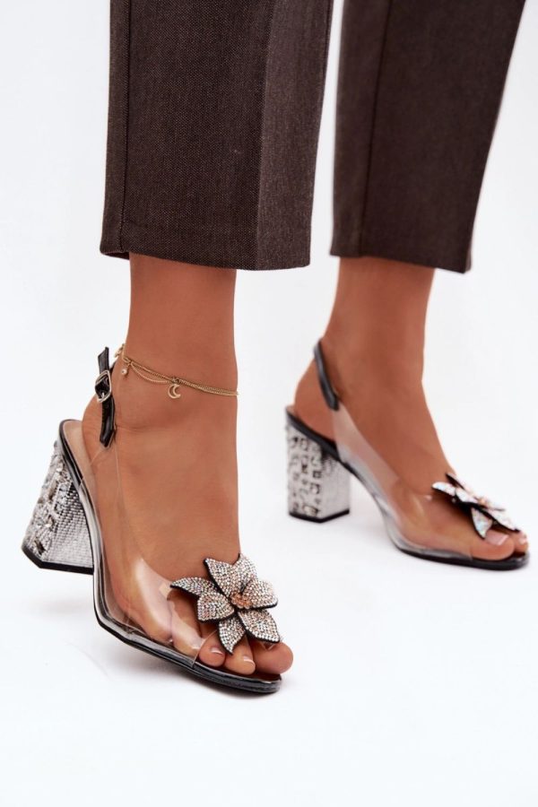 black Heel sandals model 225135 Step in style