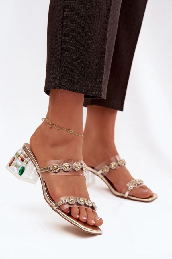 yellow Heeled sandals model 225137 Step in style