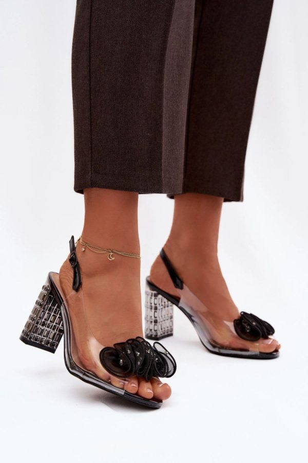 black Heel sandals model 225146 Step in style