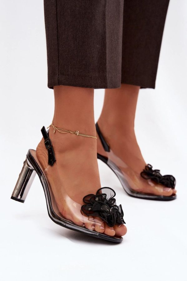 black Heel sandals model 225148 Step in style