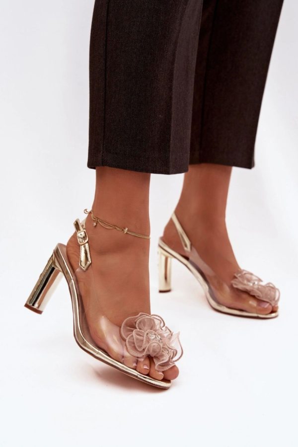 yellow Heel sandals model 225149 Step in style