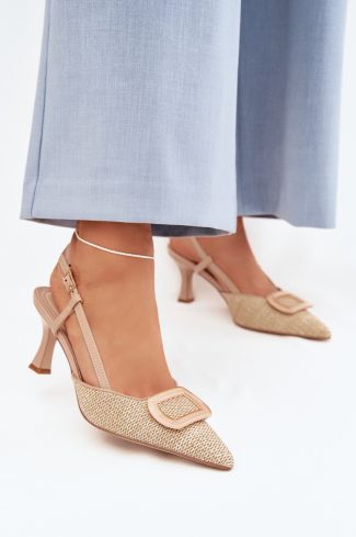 beige Heel sandals model 225205 Step in style