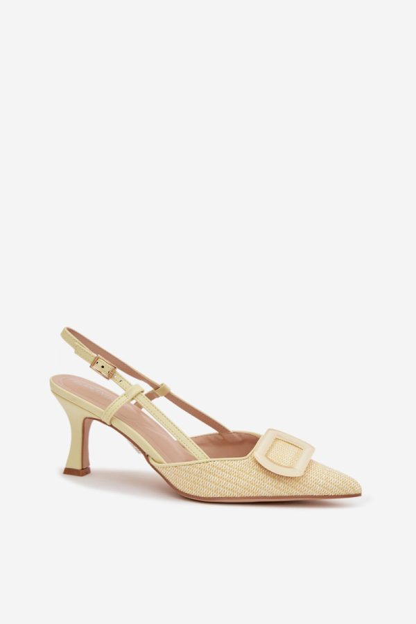 yellow Heel sandals model 225206 Step in style