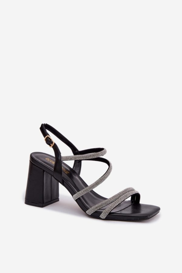 black Heel sandals model 225208 Step in style