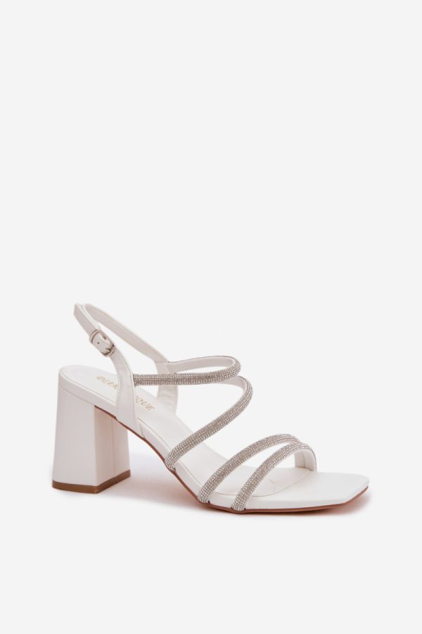 white Heel sandals model 225210 Step in style