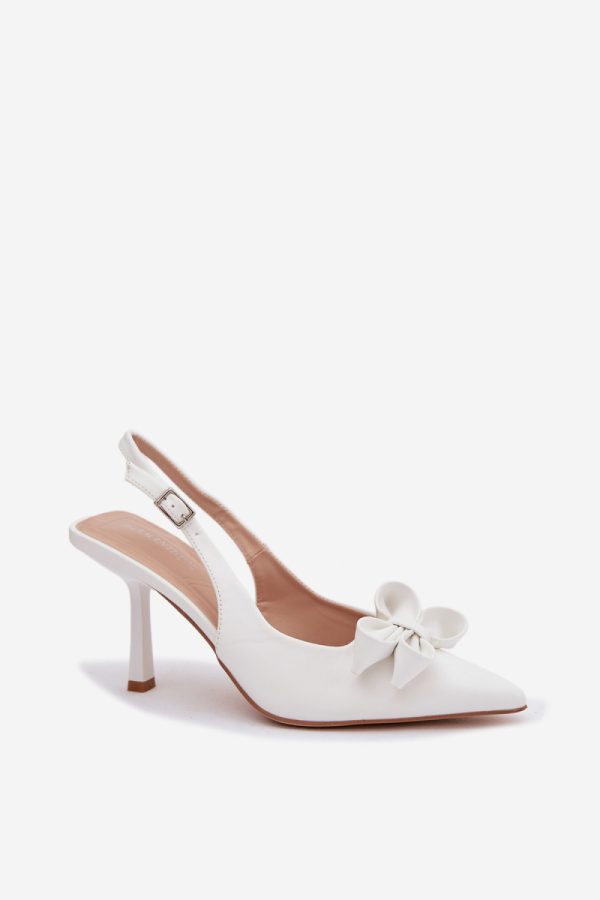 white Heel sandals model 225211 Step in style