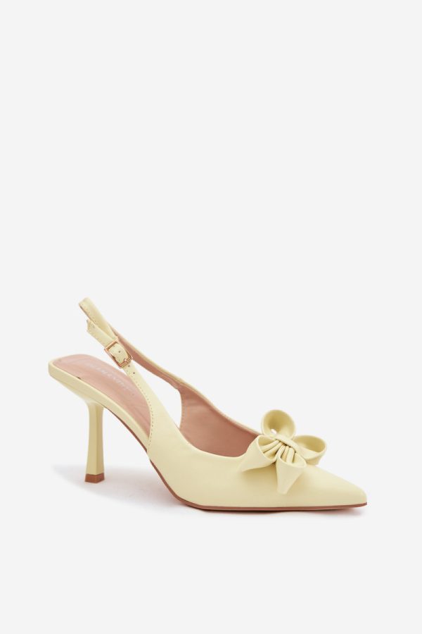 yellow Heel sandals model 225213 Step in style