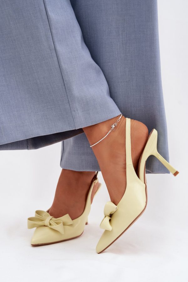 yellow Heel sandals model 225213 Step in style