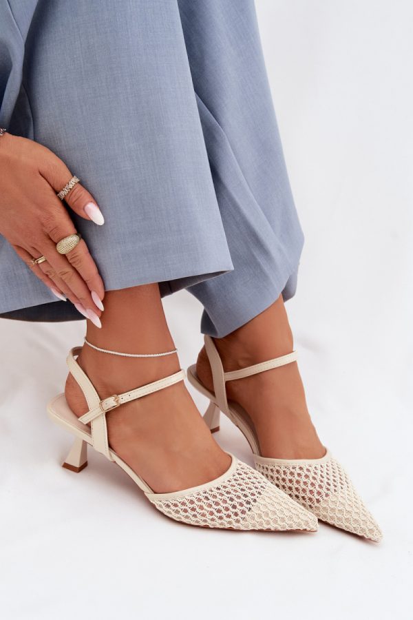 Beige Heel Sandals
