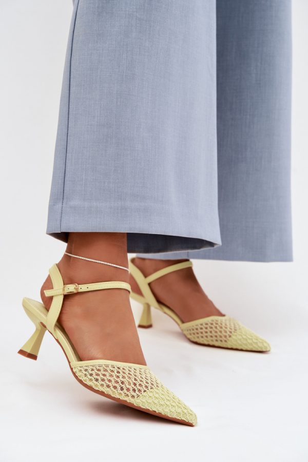 yellow Heel sandals model 225216 Step in style