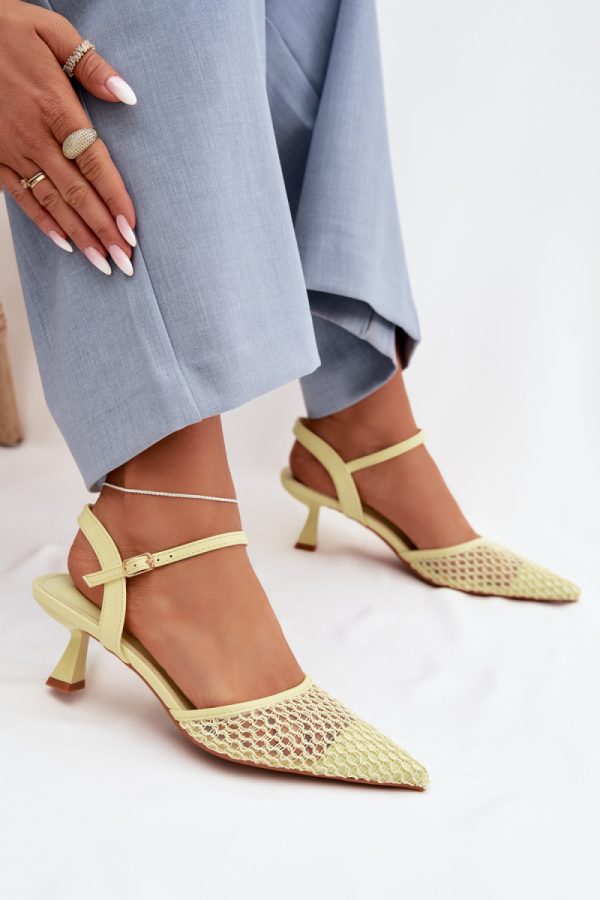 yellow Heel sandals model 225216 Step in style