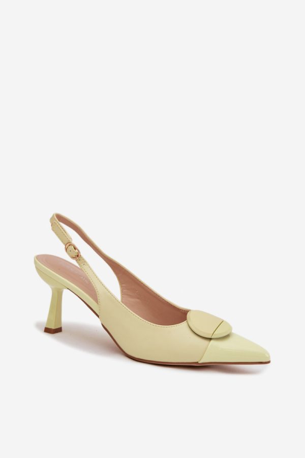 yellow Heel sandals model 225218 Step in style