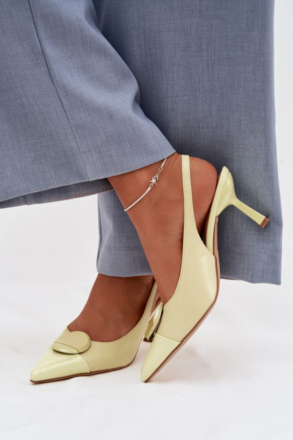 yellow Heel sandals model 225218 Step in style
